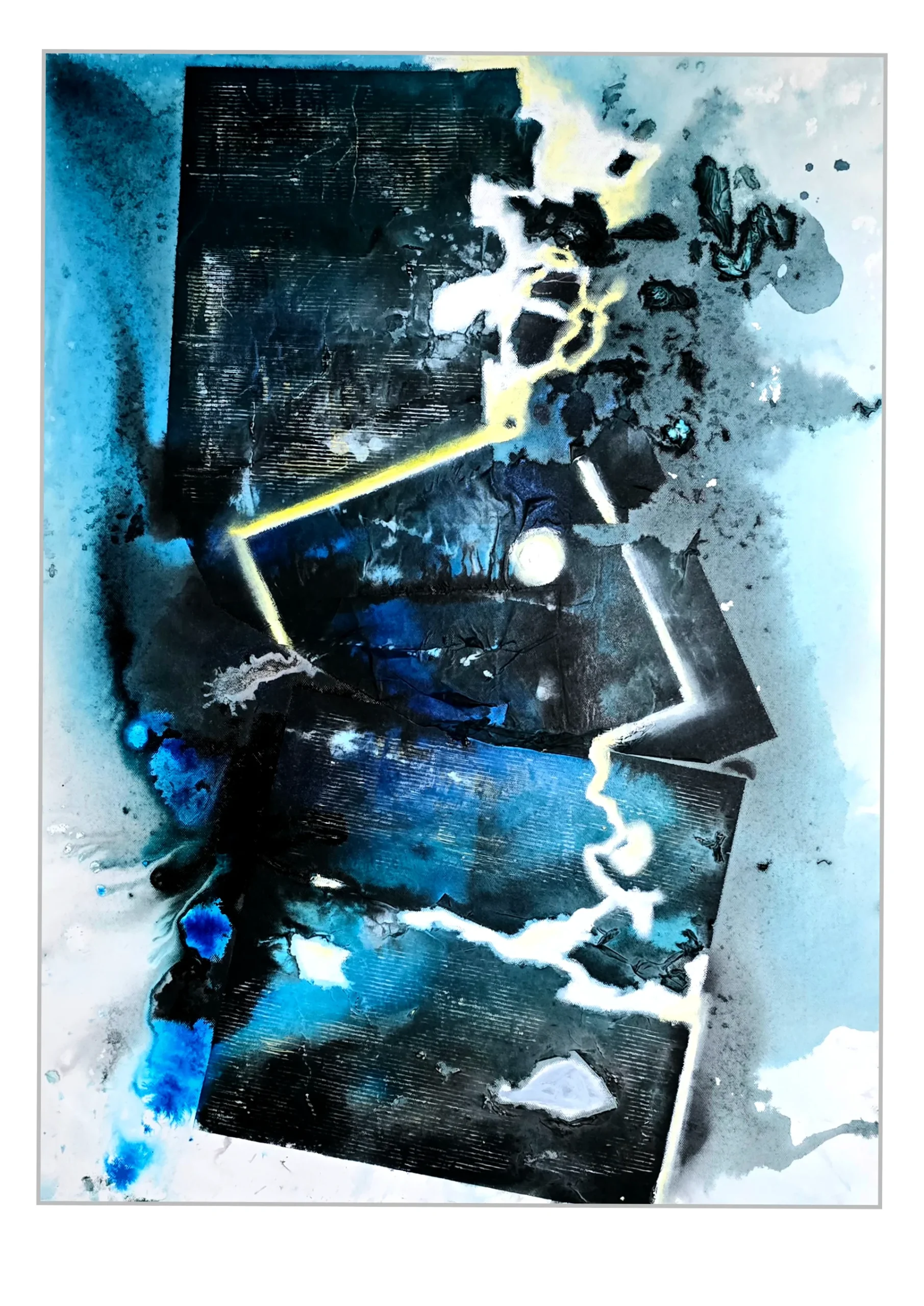 Tatsiana Pagliani Errore di Sistema in Blu.65x90cm.tecnica mista copia